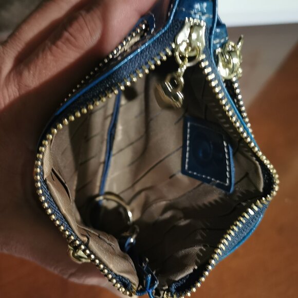 5" x 3 1/2" Teal Blue Leather Card / Coin Purse NWOT #220 - Picture 7 of 11